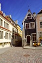 Old Street near Town Hall in Tallinn, Estonia Royalty Free Stock Photo